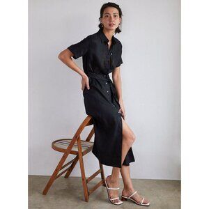 Aritzia Wilfred Eleta Linen Midi Maxi Dress Shirt Button Up Sundress Sun Summer